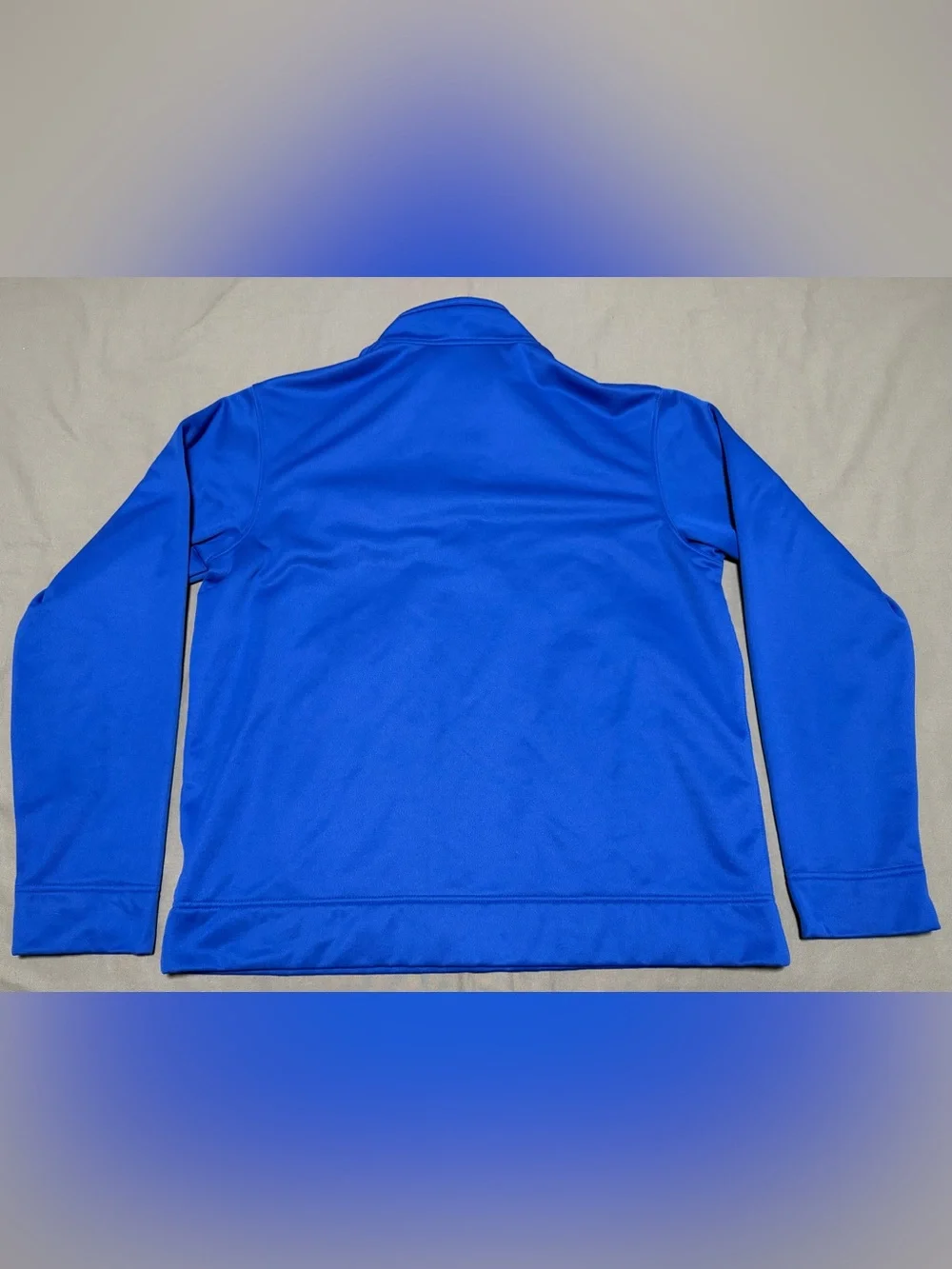 Team Nike Boise State Broncos Pullover Mens Large Blue NCAA 1/4 Zip Shirt